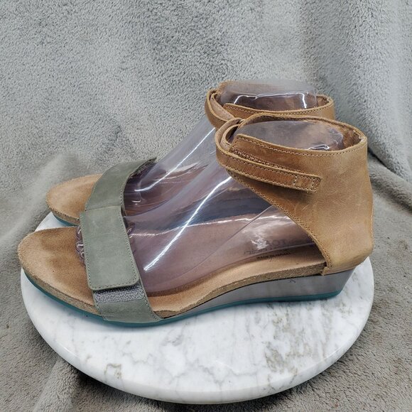Naot Shoes Womens Size 10 Brown & Green Leather Prophecy Ankle Strap Sandals - Picture 1 of 10